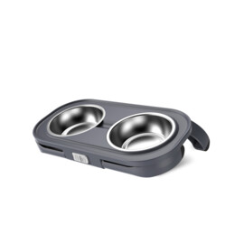 Moowi adjustable feeder for cat and dog grey