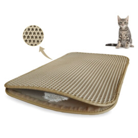 Moowi Cat Litter Mat Beige NEW - Without packing plastic and toy